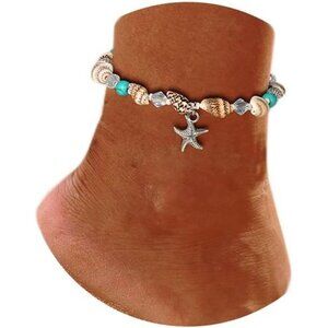 Boho Anklet Bracelets Seashell Ankle Chain Summer Beach Foot Jewelry for